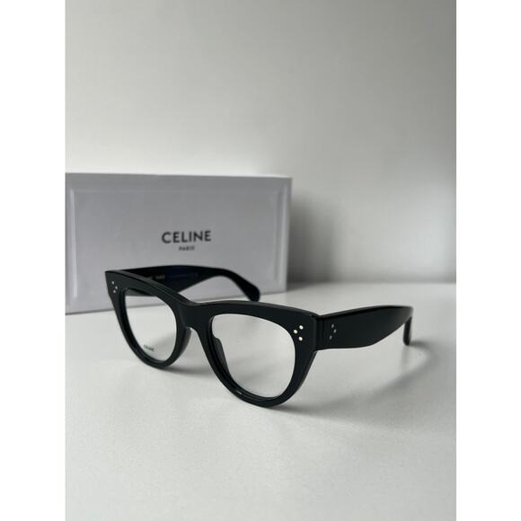 NEW Celine CL5003IN Caty Cat Eye Eyeglasses Frames in Black - Picture 4 of 8